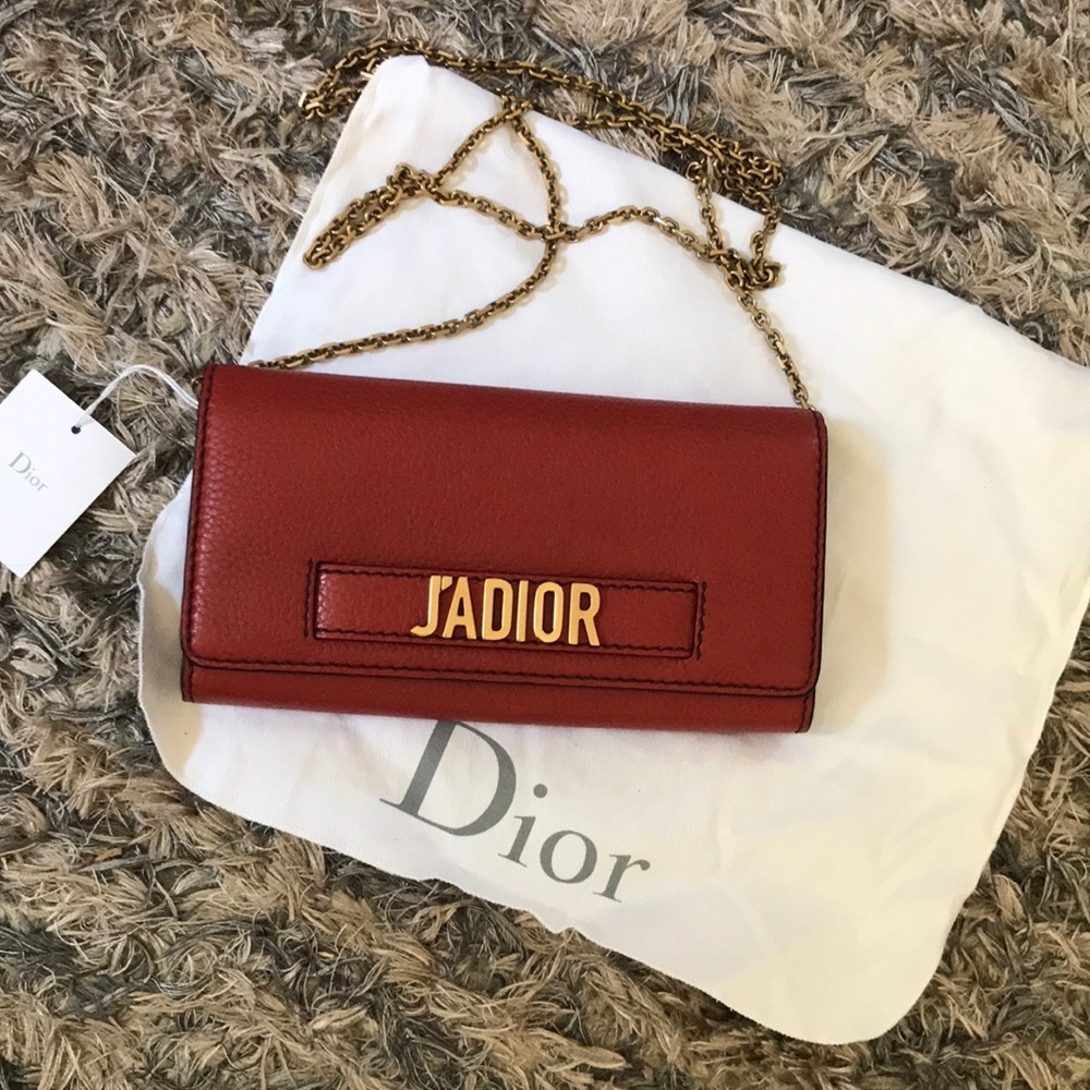 Dior WOC Long Wallet/purse - Rusty Red, Gold Hardware - Picture 2 of 7